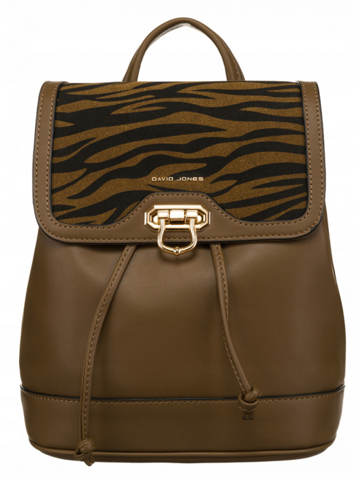 Rucsac urban de dama cu clips din piele ecologica - David Jones PTR-6865-3 KH [2]