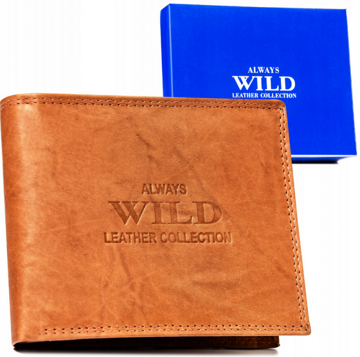 Portofel barbati din piele naturala Always Wild PTR-AW-N992-MAL-0479 TAN [14]