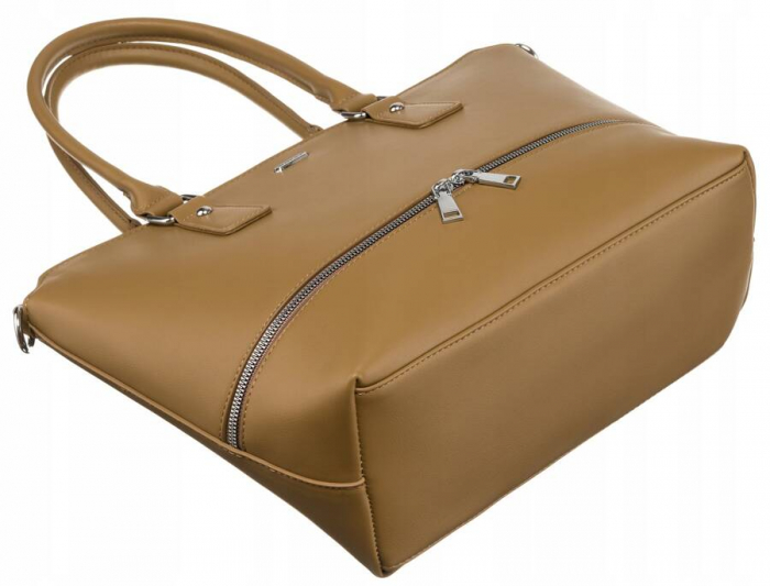 Geanta shopper de dama eleganta din piele ecologica cu curea detasabila - Rovicky PTR-R-072-04-0379 BE [8]