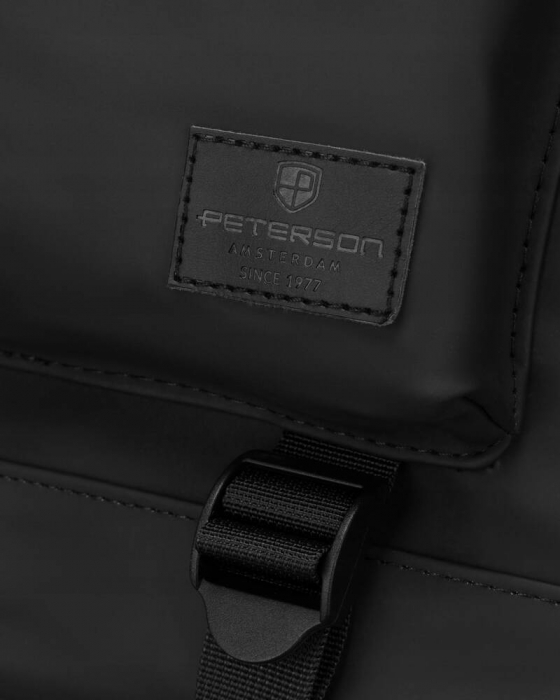 Rucsac mare de oraș din material impermeabil de culoare neagră - Peterson PTR-PTN NAIROBI-9152 BL [10]