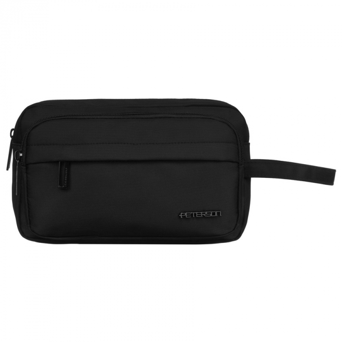 Geantă neagră pentru cosmetice de călătorie din poliester cu mâner confortabil - Peterson PTR-PTN KOS-YG-03 BLACK [3]