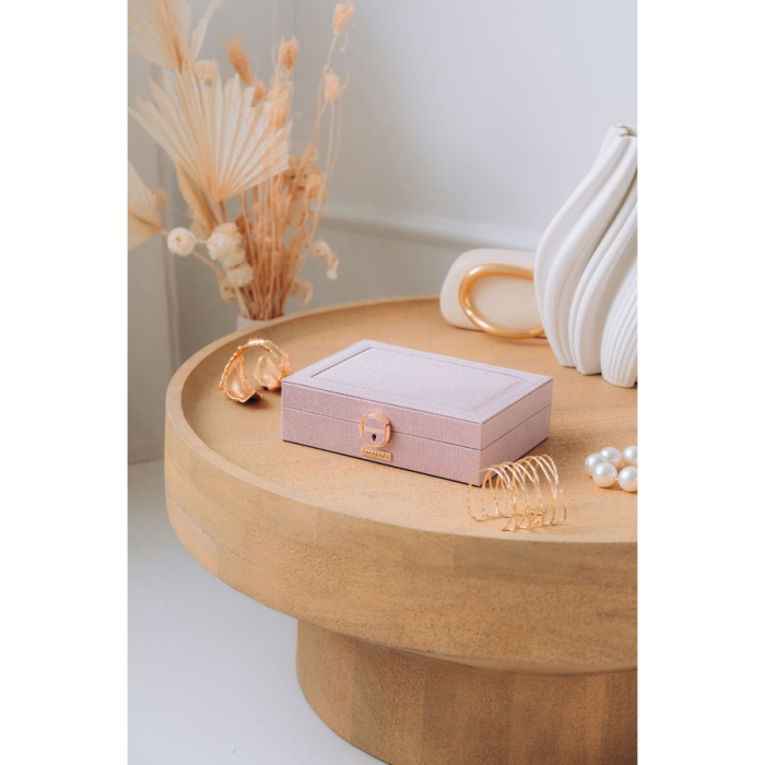 Cutie de bijuterii roz cu spațiu dedicat pentru un ceas - Peterson PTR-PTN SZK-13-5998 ROSE [2]