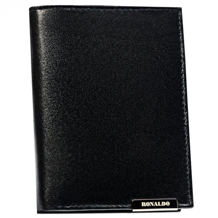 Portofel din piele naturala pentru barbati Ronaldo PTR-RM-03-BDF-BL BLACK [1]