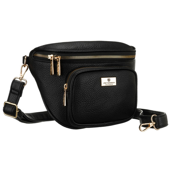 Geantă elegantă de damă din piele ecologică de culoare neagră - Peterson PTR-PTN MIS-05-5043 BLAC [2]