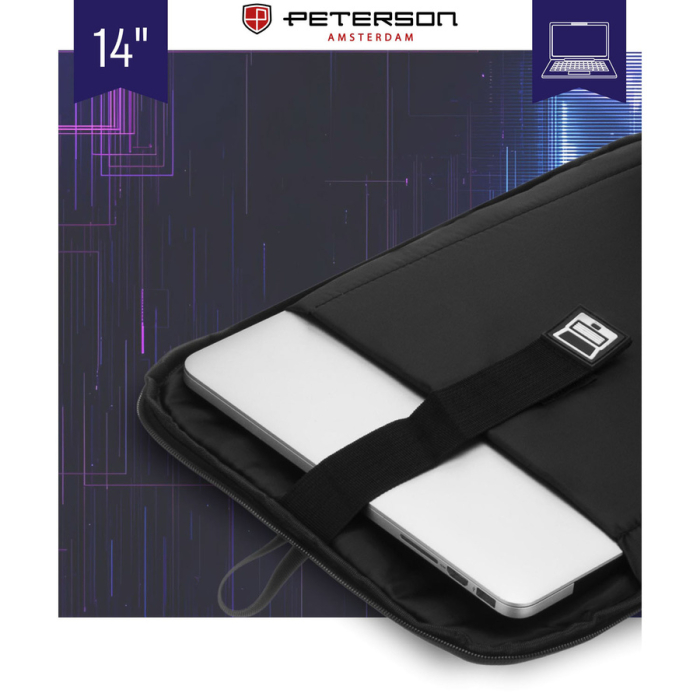Rucsac de călătorie bleumarin cu buzunar pentru laptop de până la 14 inci - Peterson PTR-PTN HY243-7079 NAVY [14]