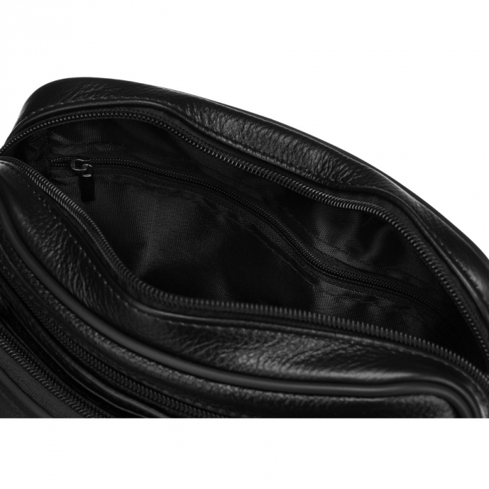 Geanta pentru barbati din piele naturala neagra cu maner confortabil - Rovicky PTR-R-13212-2136 BLACK [5]