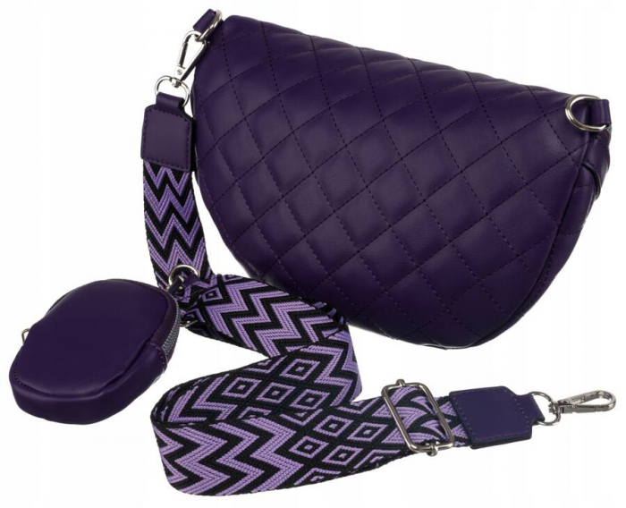 Geantă de damă urbană, matlasată, din piele ecologică - Rovicky PTR-R-NER-6-2960 PLUM [3]