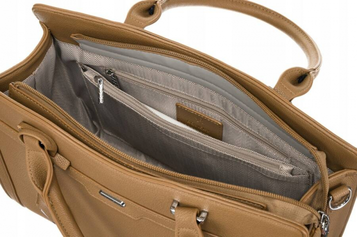 Geanta shopper de dama eleganta, incapatoare, din piele ecologica - Rovicky PTR-R-072-02-0324 BEI [6]