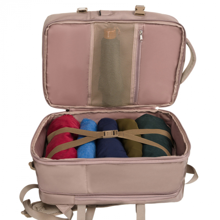 Rucsac de călătorie bej cu port USB - Peterson PTR-PTN 24421-5081 BEIGE [18]