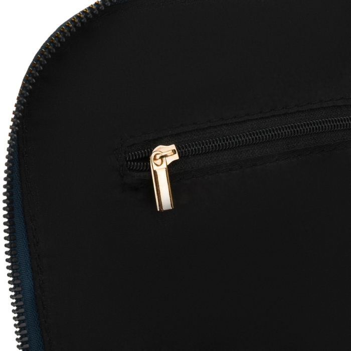 Rucsac de damă din nailon și piele ecologică de culoare bleumarin, cu închidere cu fermoar - Peterson PTR-PTN JN-12-0207 NAVY [19]
