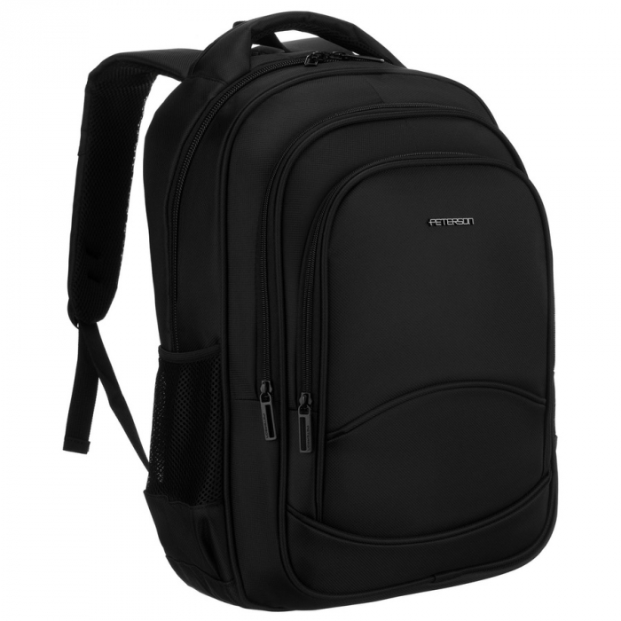 Rucsac școlar negru din poliester cu port USB - Peterson PTR-PTN BHX-03-7086 Bl [1]