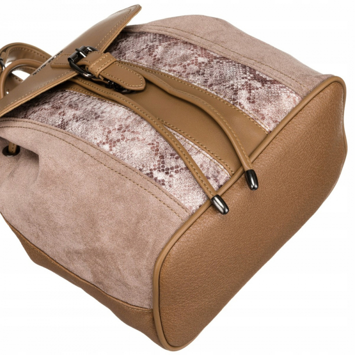 Rucsac de damă din piele ecologică cu clapă - David Jones PTR-6885-2 CAM [9]