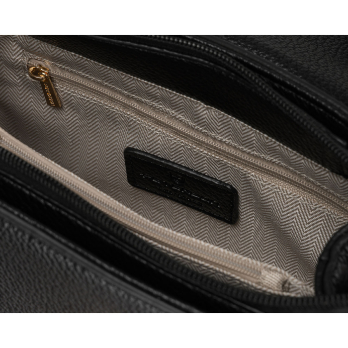 Geantă mică de damă neagră crossbody din piele ecologică - Peterson PTR-PTN MX01-F-7670 [13]