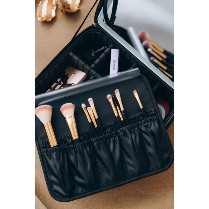 Cutie de bijuterii neagră din piele ecologică, închisă cu fermoar - Peterson PTR-PTN SZK-10-7818 BLAC [17]