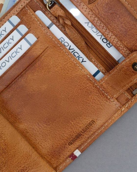 Portofel barbati din piele naturala PTR-N4A-HP-BL-1222 TAN [7]