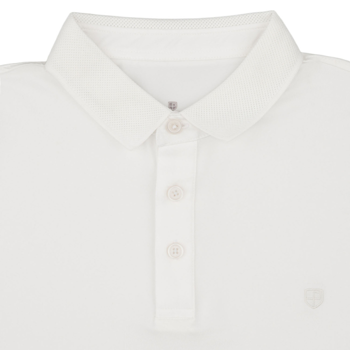 Tricou polo alb bărbătesc, croială regulată, mărimi de la M la XL - Peterson [6]