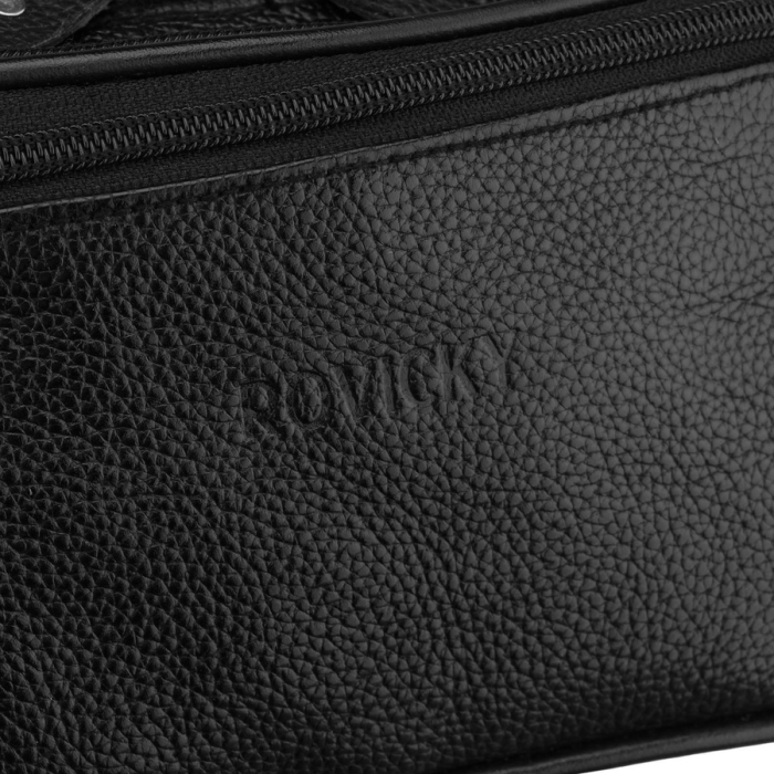 Geantă bărbătească din piele neagră cu închidere cu fermoar, compartiment unic - Rovicky PTR-R-3011-CLB-1807 BLAC [5]
