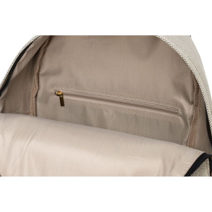 Rucsac mare, urban, pentru femei, de culoare bej, din pânză Peterson PTR-PTN CAN-05 NAT-BLACK [7]