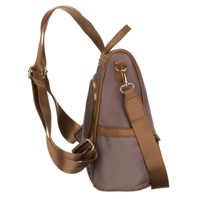 Rucsac urban pentru femei, confecționat din nailon și piele ecologică, de culoare bej PTR-PTN JN-12-0214 BEIGE [7]