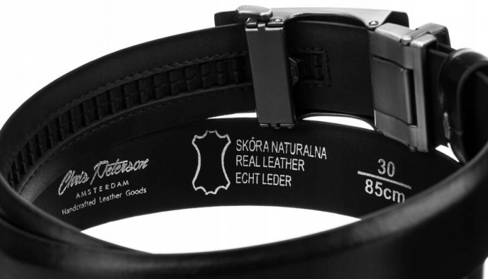 Curea barbati din piele naturala Peterson PTR-PTN A006 BL [3]