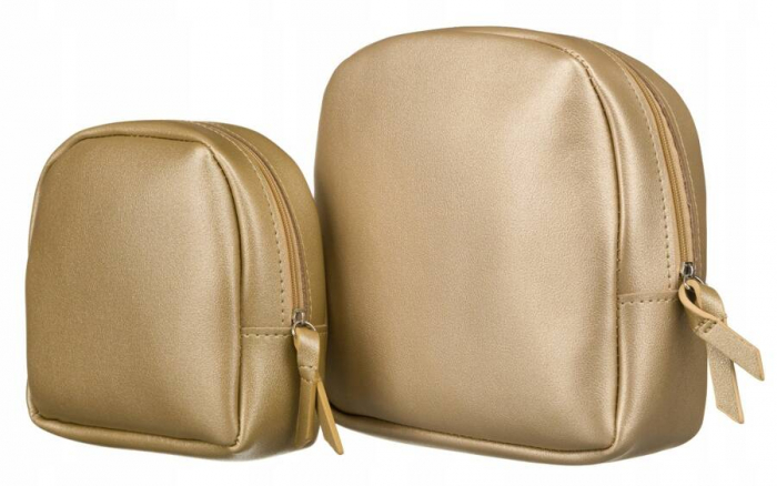Set doua genti cosmetice dama din piele ecologica - Rovicky PTR-R-261-9381 GOLD [2]