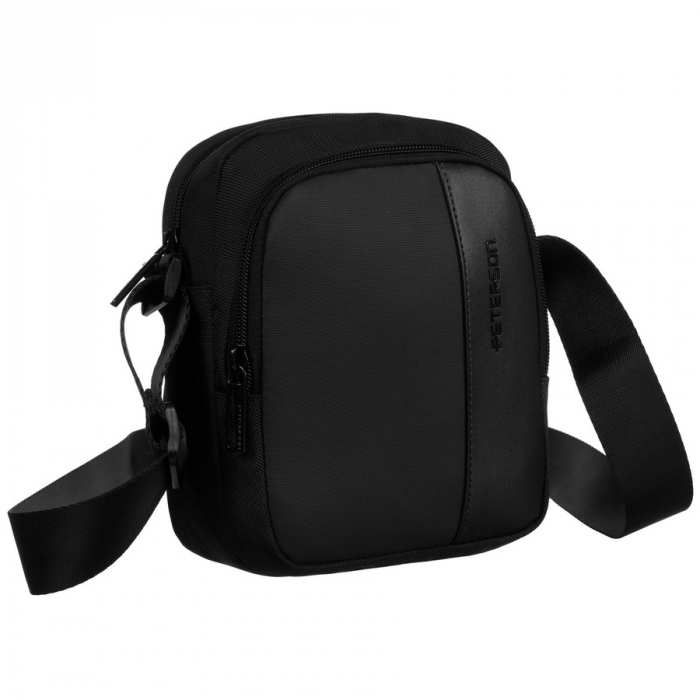 Geantă messenger neagră, mică pentru bărbați - Peterson PTR-PTN TO-YG-01 BLACK [1]