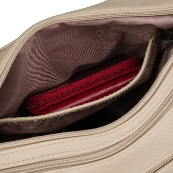 Geantă de damă bej din piele ecologică cu curea lungă - Rovicky R-KP-12-A19-4985 BEI [7]