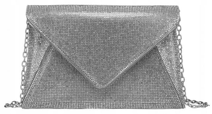 Geantă clutch de damă elegantă pe lant - Peterson PTR-PTN XS101-8719 SIL [2]