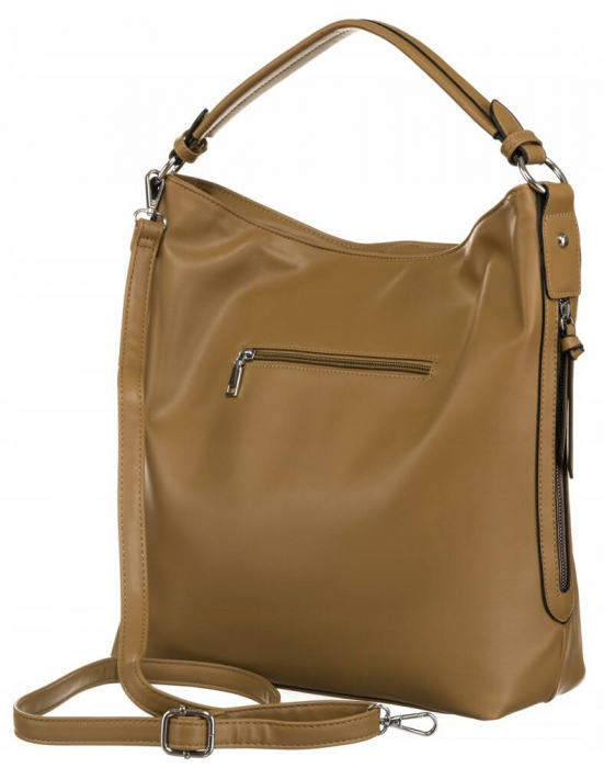 Geanta shopper de dama clasica din piele ecologica - Rovicky PTR-R-073-03-0461 BEI [3]