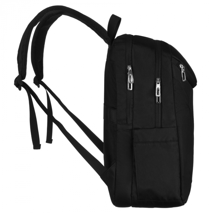 Rucsac urban, încăpător, din nailon negru, cu compartiment pentru laptop - Peterson PTR-PTN 24400-6904 BLACK [4]