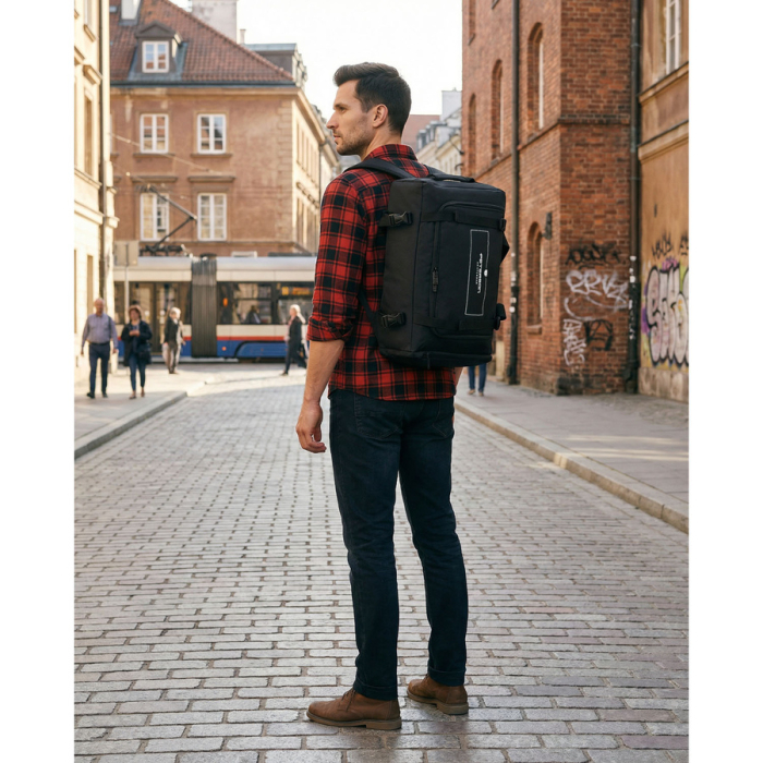 Rucsac de călătorie cu funcție de geantă, fabricat din poliester, negru - Peterson PTR-PTN MP5-04-7540-BLAC [2]