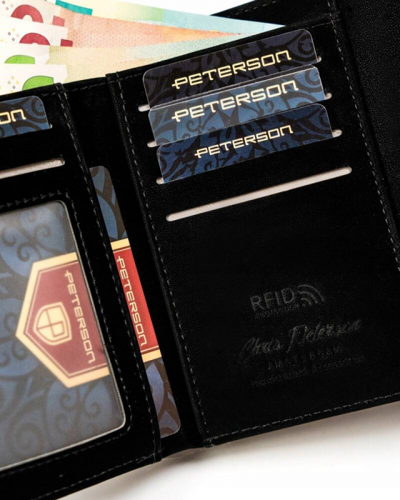 Portofel dama din piele Peterson PTR-PTN 013-WEI-8421 BLA [8]