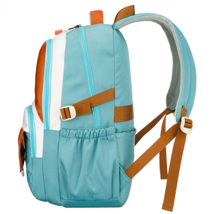 Rucsac școlar albastru și portocaliu rezistent la umezeală cu compartiment pentru laptop - Peterson PTR-PTN 8592-1358 BLUE [5]
