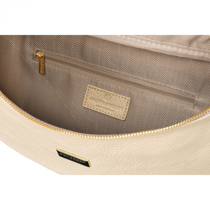 Borsetă de damă spațioasă, mare, bej, din piele ecologică, tip geantă de umăr sau crossbody, Peterson PTR-PTN SSY-3-F19 D.BEIG [6]