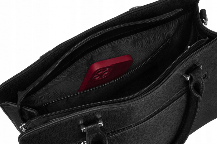 Geanta shopper de dama eleganta, incapatoare, din piele ecologica - Rovicky R-072-02-0317 BL [5]