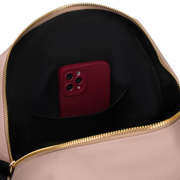 Rucsac mic de damă din nailon și piele ecologică roz - Peterson PTR-PTN JN-17-0436 PINK [17]
