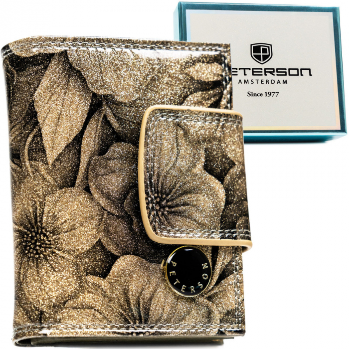 Portofel dama din piele naturala Peterson PTR-PTN PS329-FDS GOLD [1]