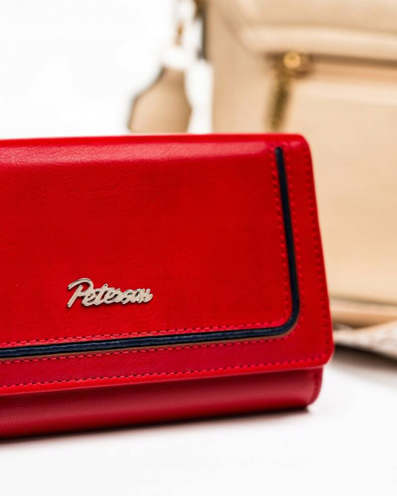 Portofel dama din piele naturala Peterson PTR-PTN KA-25-9566 RED/N [4]