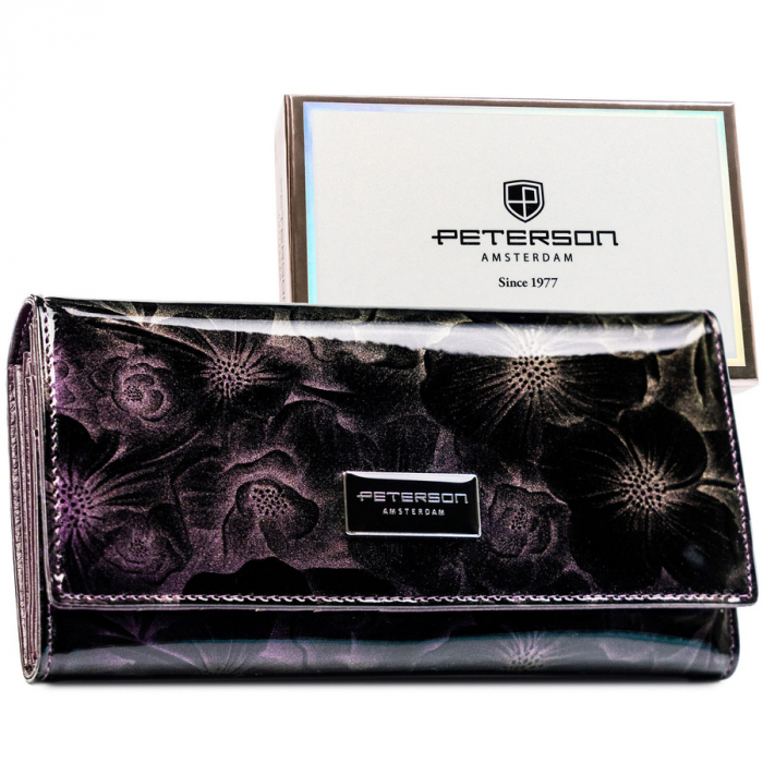Portofel dama din piele naturala Peterson PTR-PTN PS122-FDS PURPLE [2]