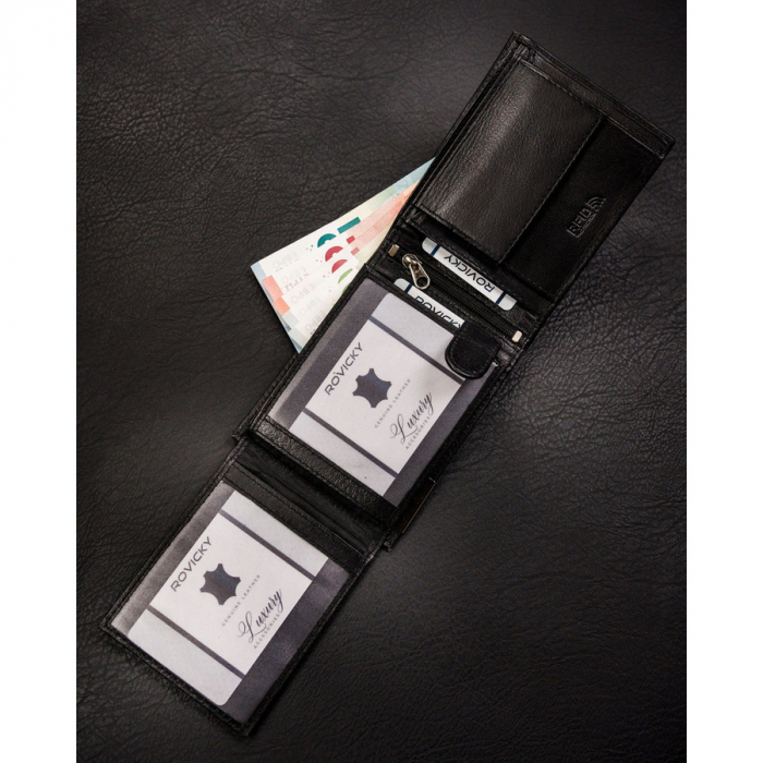 Portofel din piele naturala pentru barbati Ronaldo PTR-RM-02-BDF-BL BLACK [6]