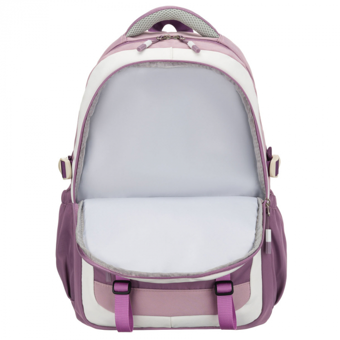 Ghiozdan școlar din poliester, alb și violet, cu bretele reglabile - Peterson PTR-PTN 8603-1303 PURPLE [8]