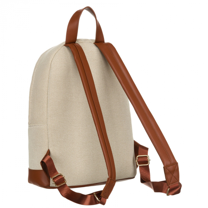 Rucsac mare, urban, pentru femei, în culorile bej și maro, cu buzunar exterior - Peterson PTR-PTN CAN-05 NAT-BROWN [3]