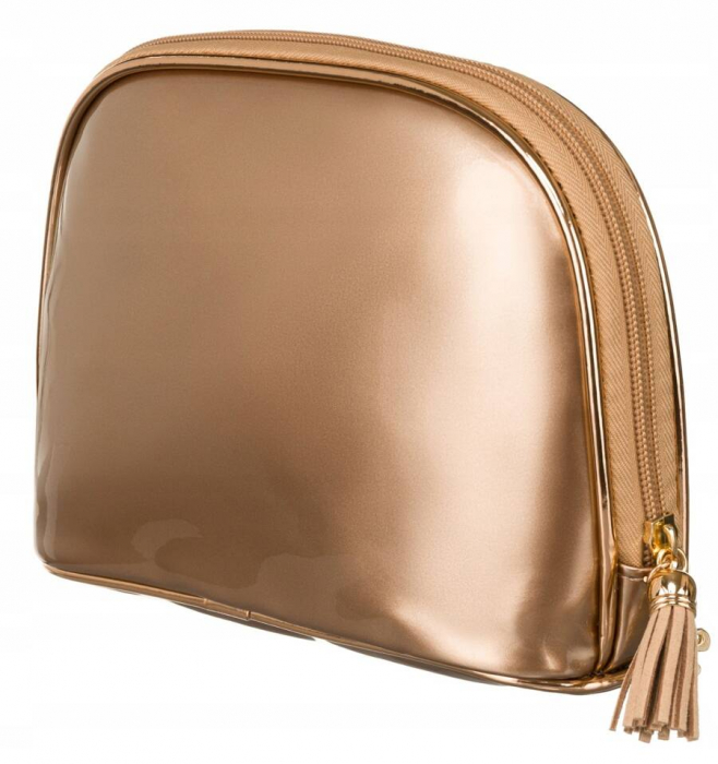 Geantă pentru cosmetice de călătorie de culoare aurie din material sintetic impermeabil - Peterson PTR-PTN K24-05-5956 GOLD [3]