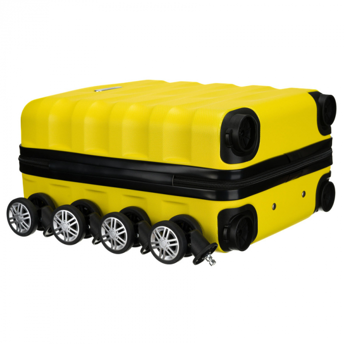 Valiză mică de cabină galbenă cu roți detașabile - Peterson PTR-PTN 5806-W-XS-4428 Y [15]