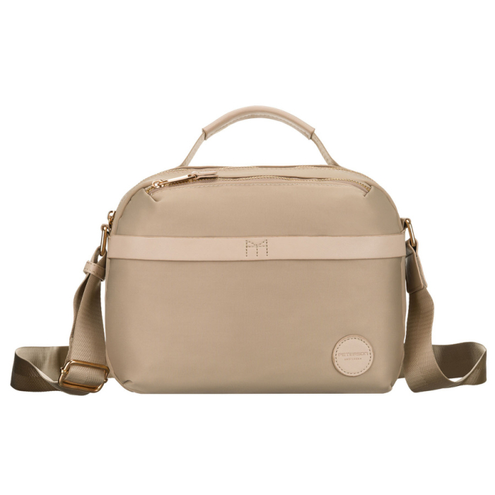 Geantă de damă bej din nylon, cu un singur compartiment, închidere cu fermoar - Peterson PTR-PTN JN-13-0245 BEIGE [4]