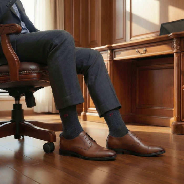 Set multicolor de șosete bărbătești în mărimile 40-45, confecționate din bumbac și elastan - Peterson PTR-PTN SML-S5-40-45-BNG [6]