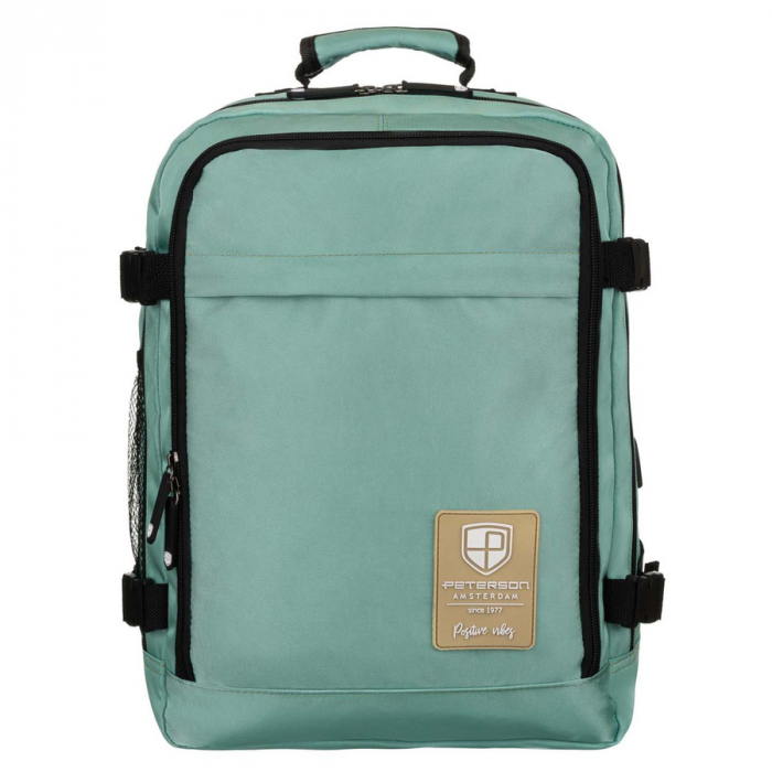 Rucsac de voiaj turcoaz cu două compartimente, cu mâner pentru valiză și port USB - Peterson PTR-PTN APP-6677 TURQUOI [3]