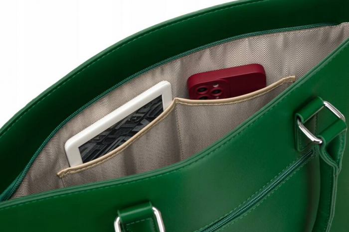 Geanta shopper de dama eleganta din piele ecologica cu curea detasabila - Rovicky PTR-R-072-04-0386 GRE [4]