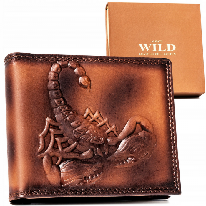Portofel barbati din piele naturala Always Wild PTR-N724-VRS-5308 BRO [11]
