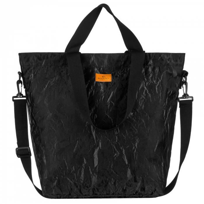 Geantă mare de damă neagră cu model, închisă cu fermoar - Rovicky PTR-R-TZ15605-2424 BLACK [2]
